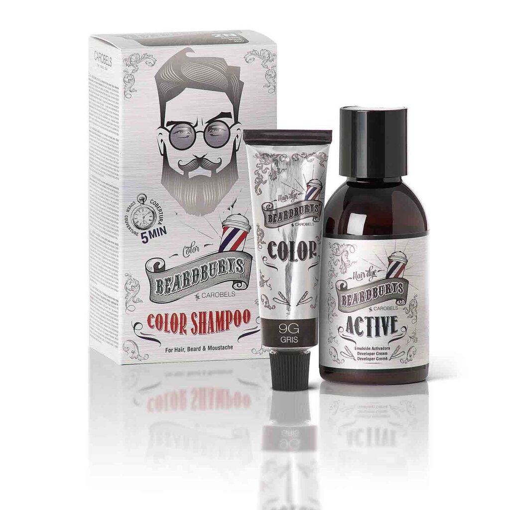 Tooniv habemešampoon Beardburys Color Shampoo 9G, hall цена и информация | Juuksevärvid | kaup24.ee