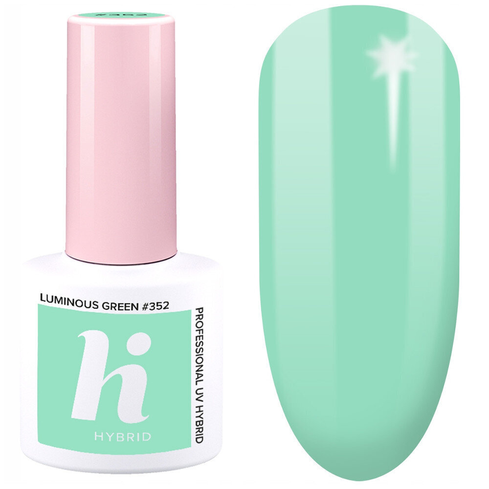 Hübriidlakk Hi Hybrid, 352 Luminous Green, 5 ml hind ja info | Küünelakid, küünetugevdajad | kaup24.ee