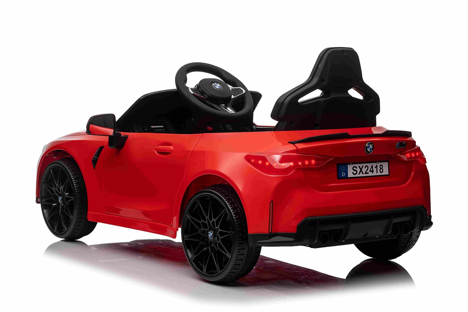 Ühekohaline elektriauto lastele BMW M4, punane цена и информация | Laste elektriautod | kaup24.ee