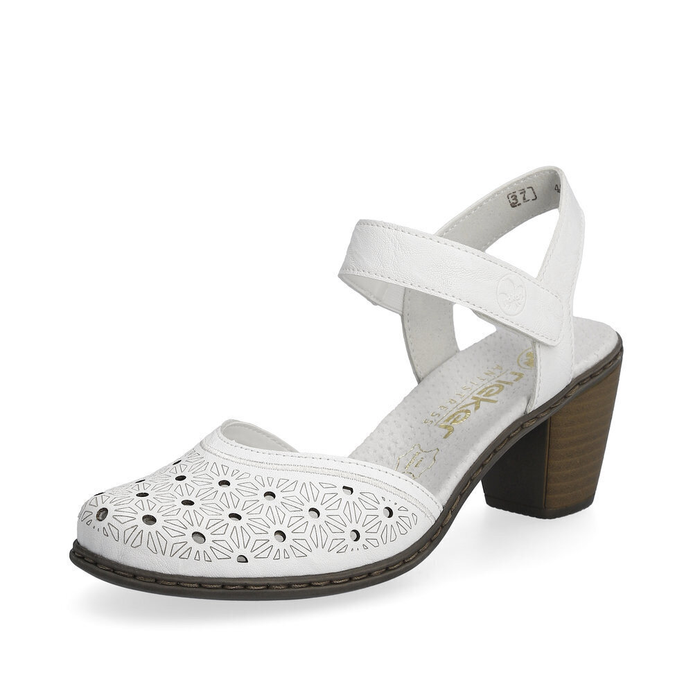 Sandaalid naistele Rieker 4099180, valge цена и информация | Naiste sandaalid | kaup24.ee