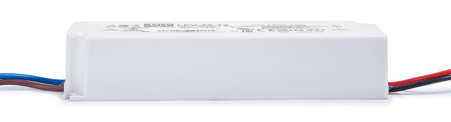 Modulaarne toiteallikas Mean Well LPV-35-12 12V 35W 3A IP67 цена и информация | Toiteplokid | kaup24.ee