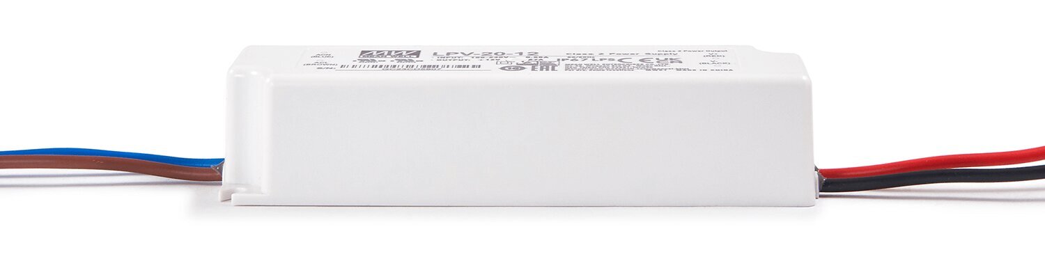 Mean Well LPV-20-12 12V 20W 1.67A IP67 modulaarne toiteallikas 12V 20W 1.67A цена и информация | Toiteplokid | kaup24.ee