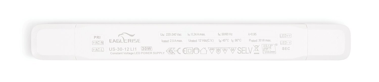 Konstantse pingega toiteallikas Eaglerise 12V 30W 2.5A IP20 hind ja info | Toiteplokid | kaup24.ee