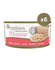 Applaws Mousse täiskasvanud kassidele lõhega, 6x70 g hind ja info | Konservid kassidele | kaup24.ee