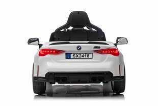 Ühekohaline elektriauto lastele BMW M4, valge цена и информация | Электромобили для детей | kaup24.ee