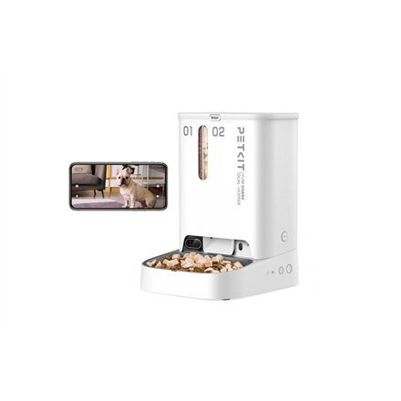 Nutikas toiduautomaat Petkit Yumshare Dual Hopper, 36,2x29,3x24,8 cm, valge цена и информация | Toidukausid loomadele | kaup24.ee