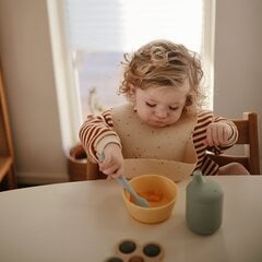 Silikoonlusikate komplekt Mushie Powder Blue, 2 tk hind ja info | Laste sööginõud | kaup24.ee