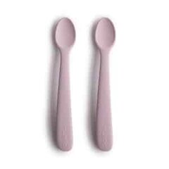 Silikoonlusikate komplekt Mushie Soft Lilac, 2 tk цена и информация | Детская посуда, контейнеры для молока и еды | kaup24.ee