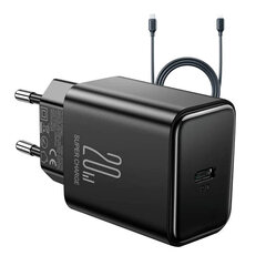 USB C Charger 20W PD Joyroom JR-TCF06 with USB C Cable - Lightning - black цена и информация | Зарядные устройства для телефонов | kaup24.ee