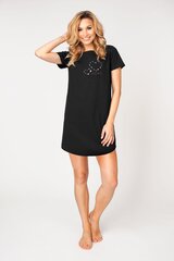 Ночная сорочка для девочек YoClub PJDN-021, чёрная цена и информация | Пижамы, халаты для девочек | kaup24.ee