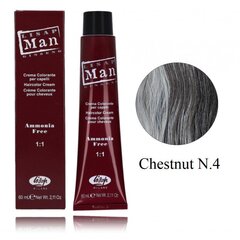 Juuksevärv Lisap Man Hair Color, Chestnut N.4, 60 ml цена и информация | Краска для волос | kaup24.ee