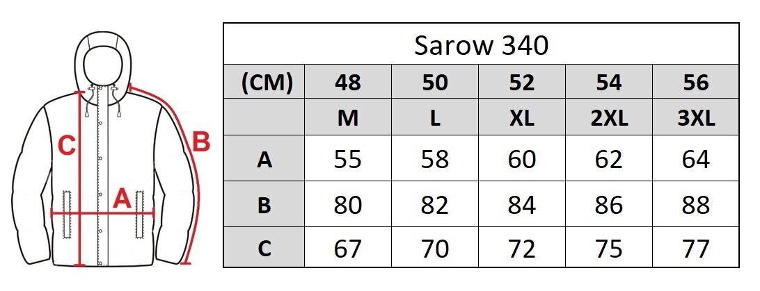 Meeste jope Sarow 340, hall цена и информация | Meeste joped | kaup24.ee