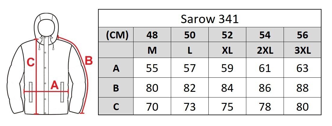 Meeste jope Sarow 341, hall цена и информация | Meeste joped | kaup24.ee