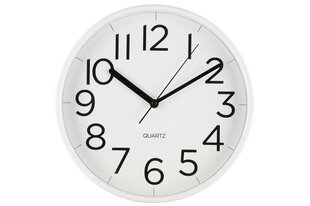 Wall clock TIEMPO D30cm, white цена и информация | Часы | kaup24.ee