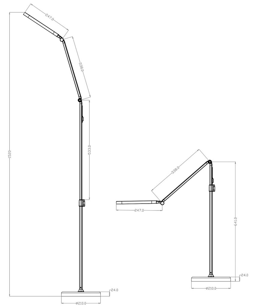 LED põrandalamp G.Lux GD-BENO-F black hind ja info | Põrandalambid | kaup24.ee