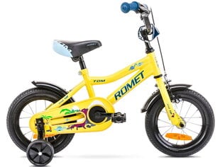 Laste jalgratas Romet Tom 2022 12'', kollane, sinine hind ja info | Jalgrattad | kaup24.ee