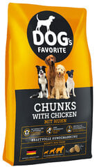 Happy Dog Favorit Chunks с курицей для взрослых собак, 15 кг цена и информация | Сухой корм для собак | kaup24.ee