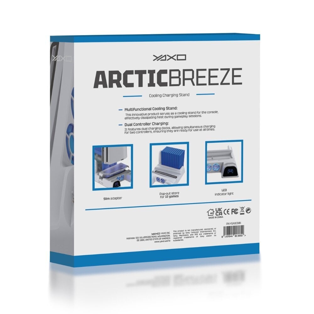 Yaxo Arctic Breeze PS5 YGABCB01 цена и информация | Mängukonsoolide lisatarvikud | kaup24.ee