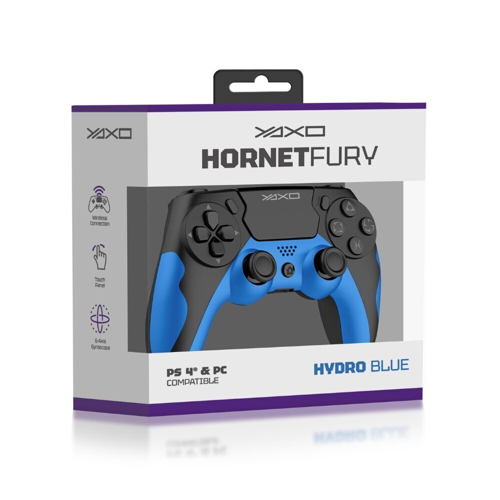 Yaxo Hornet Fury PS4 juhtmevaba mängukontroller YGHFC03BL, sinine hind ja info | Mängupuldid | kaup24.ee