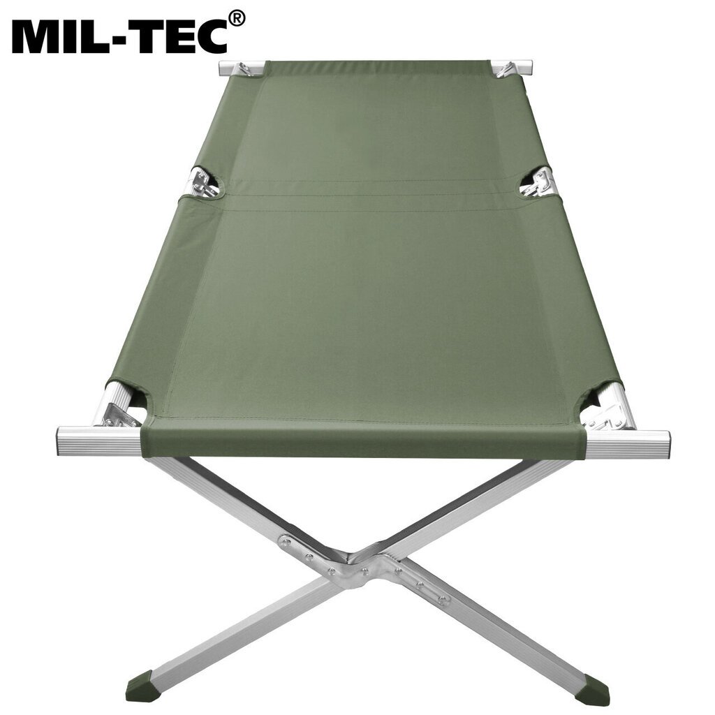 Kokkupandav matkavoodi Mil-Tec, oliiv, 190x70x45 cm hind ja info | Matkamööbel | kaup24.ee