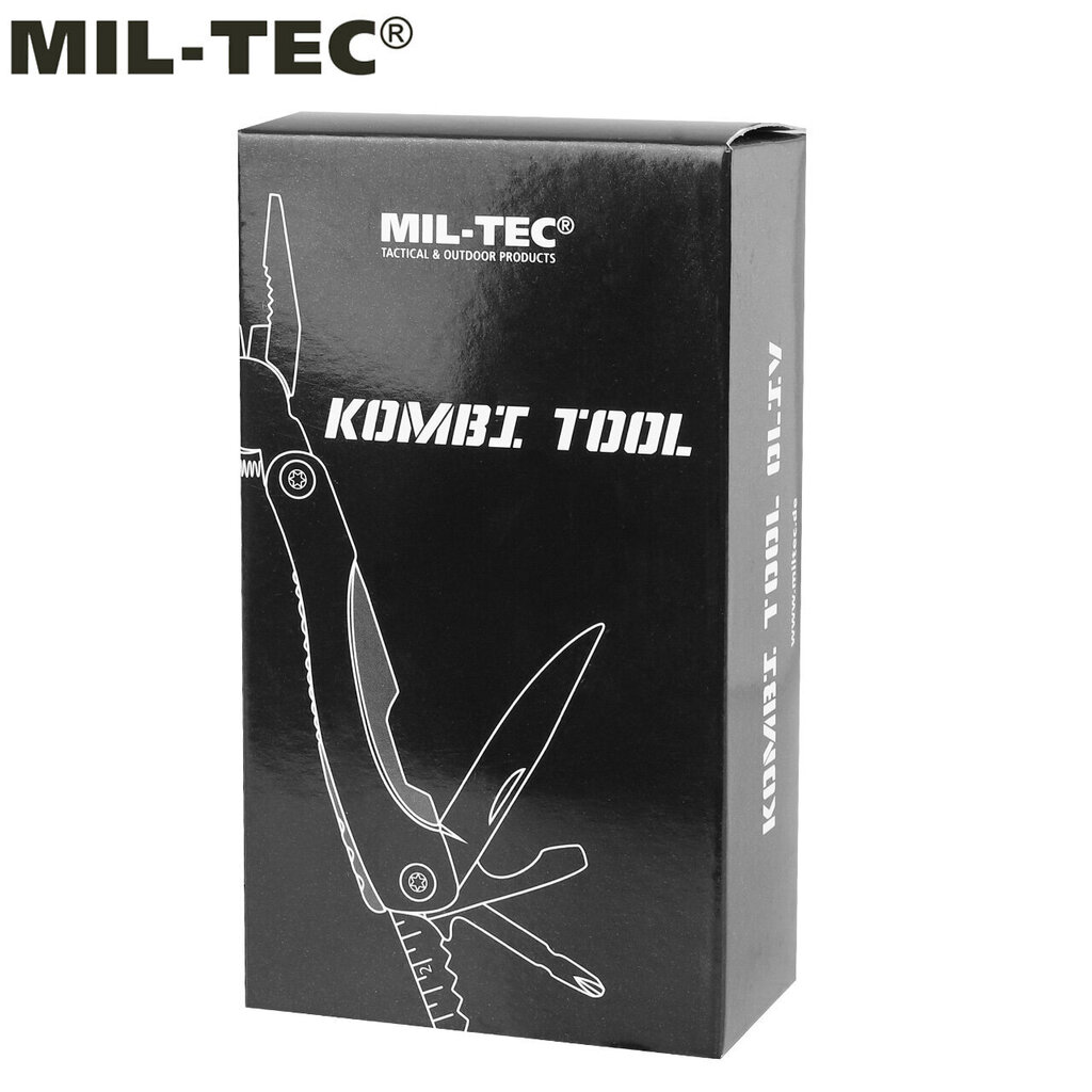 Multifunktsionaalne tööriist   Multitool Kombi Mil-Tec must hind ja info | Taskunoad, multifunktsionaalsed tööriistad | kaup24.ee