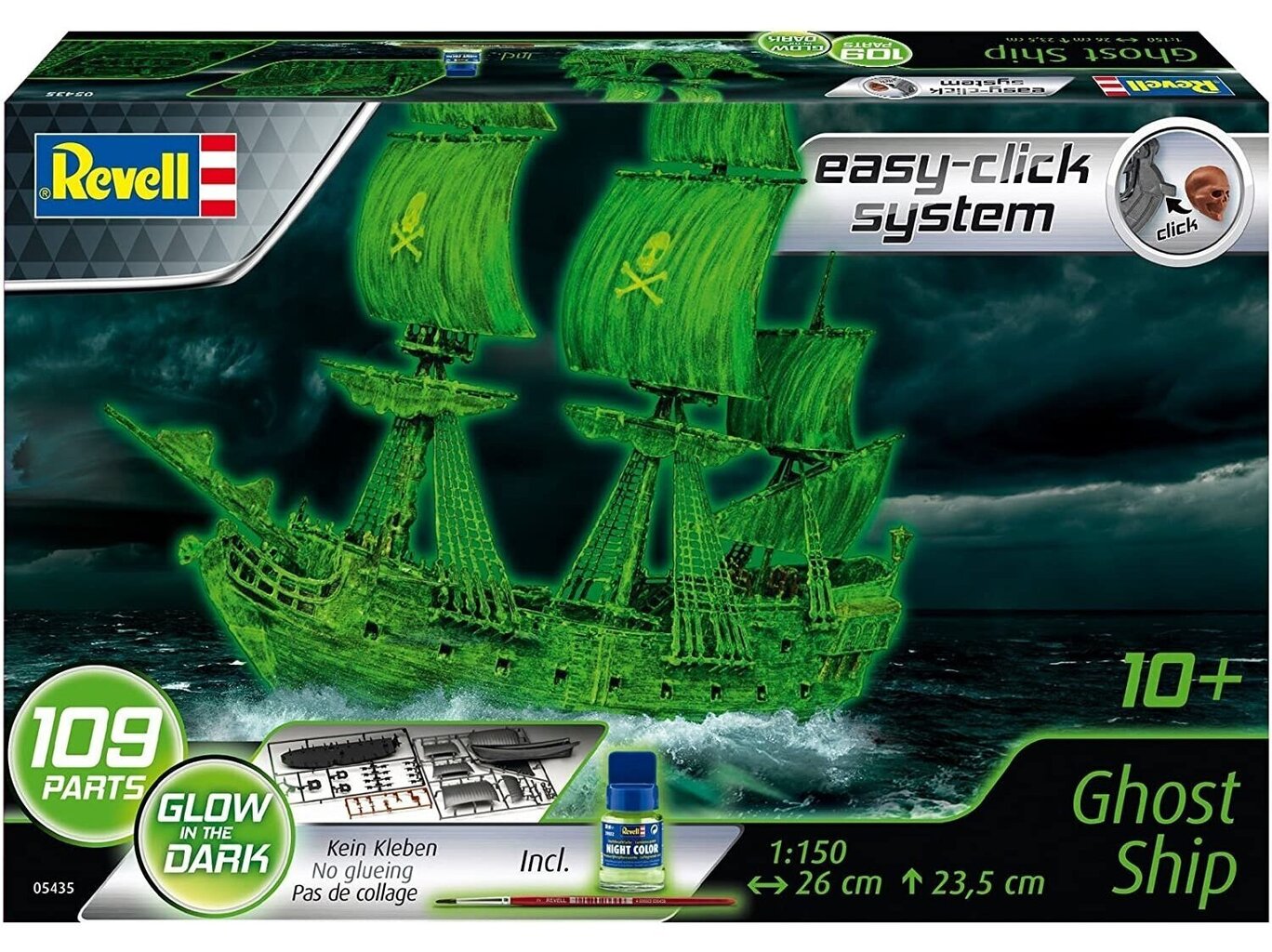 Revell - Ghost Ship (easy-click), 1/150, 05435 цена и информация | Klotsid ja konstruktorid | kaup24.ee