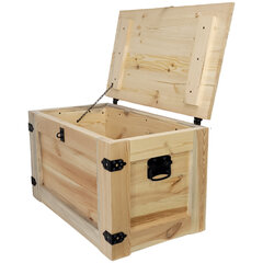 Деревянный ящик на колесах 80 см, покрасьте его в любой цвет цена и информация | Ящики для вещей | kaup24.ee