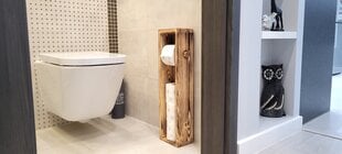 Деревянная вешалка для туалетной бумаги в деревенском стиле ручной работы цена и информация | Аксессуары для ванной комнаты | kaup24.ee