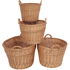 Набор из 4 больших плетеных корзин в форме конуса, плетеные корзины для хранения цена и информация | Ящики для вещей | kaup24.ee