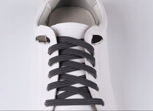 Эластичные круглые шнурки с фиксаторами и наконечниками,  3 мм, 100 см, светло-серые цена и информация | Уход за одеждой и обувью | kaup24.ee