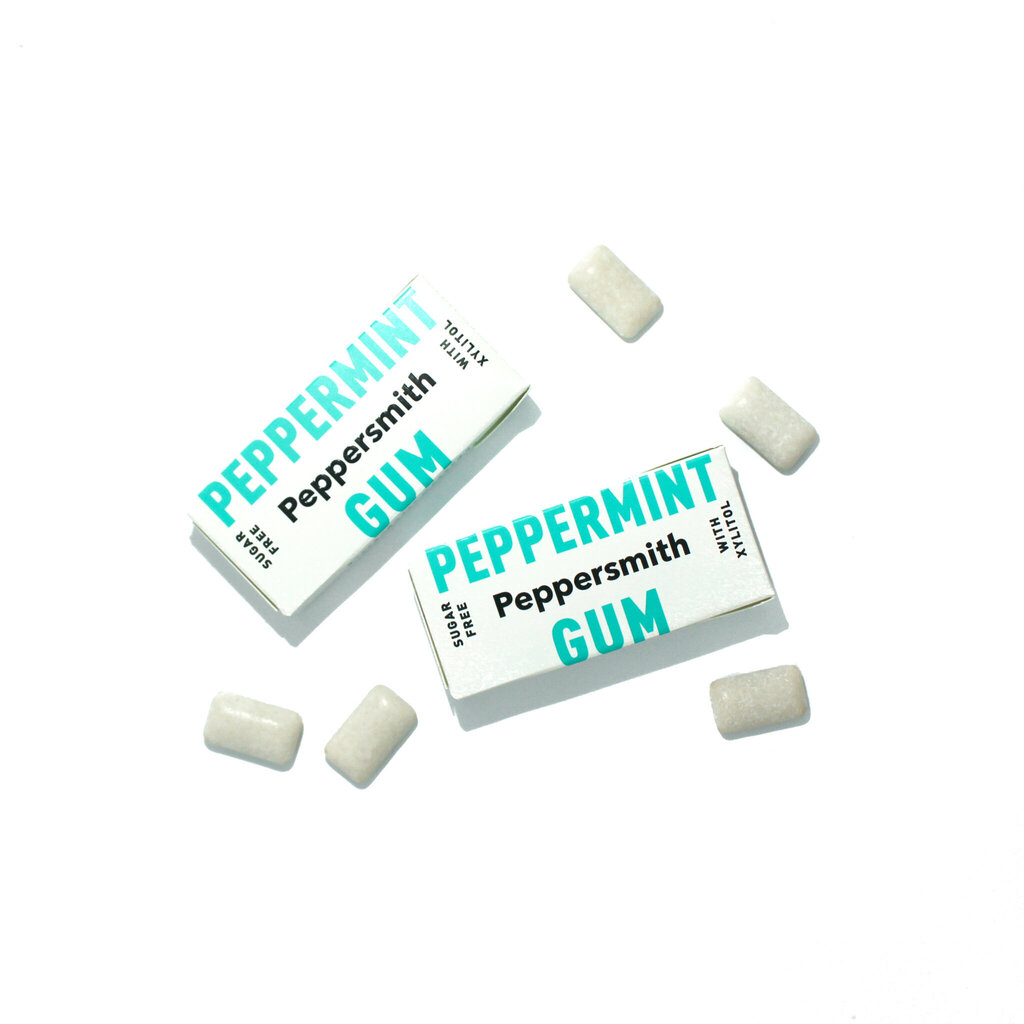 Närimiskumm Peppersmith Peppermint Ksülitool Xylitol, 15g цена и информация | Maiustused | kaup24.ee