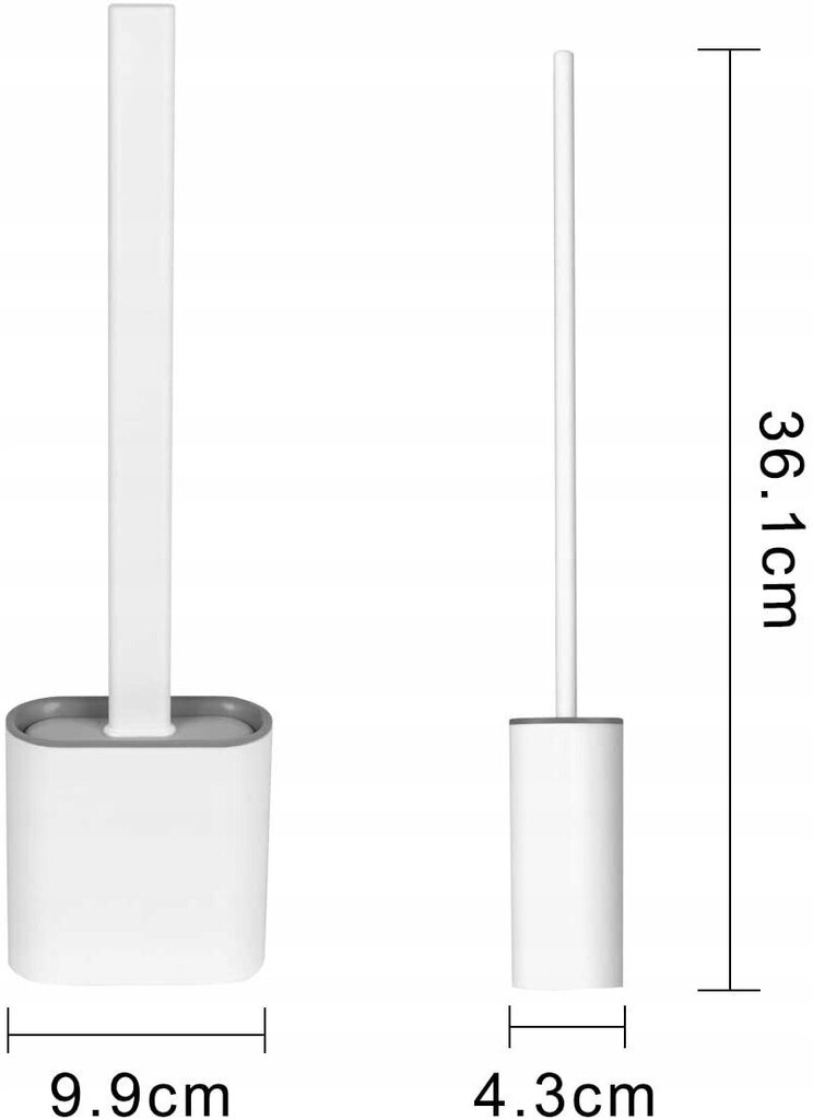 Silikoonist tualetthari, valge цена и информация | Vannitoa sisustuselemendid ja aksessuaarid | kaup24.ee