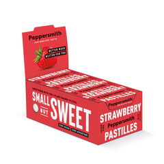 Ksülitooliga maasikamaitselised kommid Xylitol Peppersmith, 12 pakki hind ja info | Maiustused | kaup24.ee