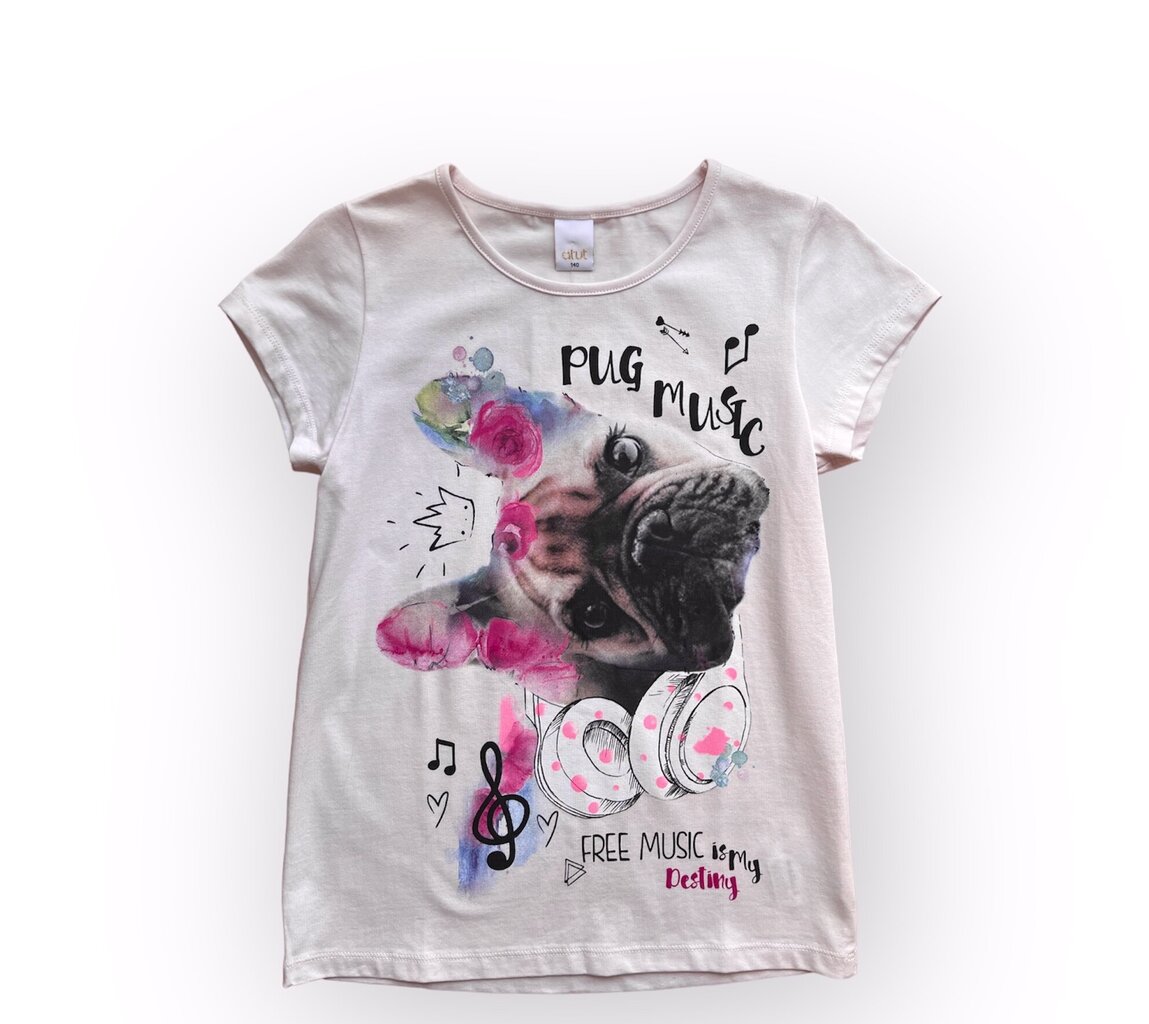 T-särk tüdrukutele, roosa hind ja info | Tüdrukute särgid | kaup24.ee