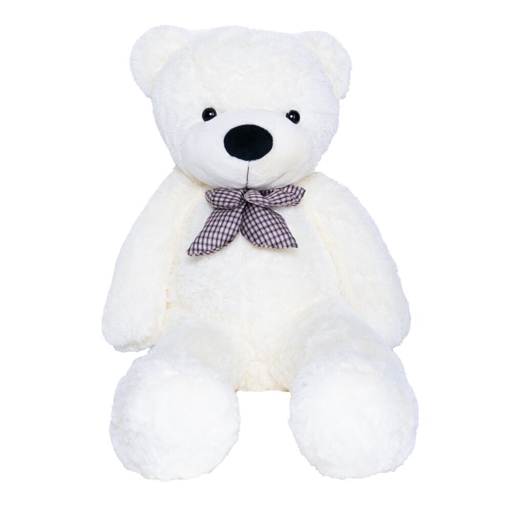 Pehme kaisukaru MKS White Teddy, 60 cm, valge цена и информация | Pehmed mänguasjad | kaup24.ee