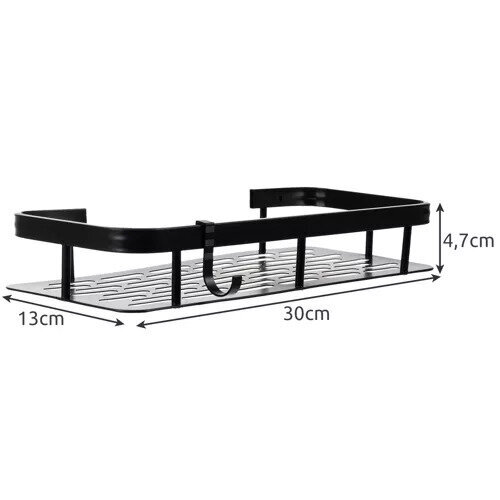 Vannitoariiulid 2 tk, 30 x 13 x 4,7 cm hind ja info | Vannitoa sisustuselemendid ja aksessuaarid | kaup24.ee