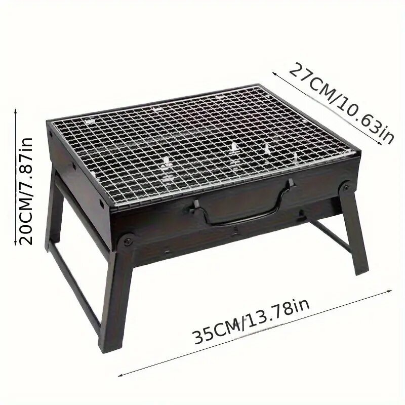 kokkupandav grill BBQ, 35x27x20cm, must цена и информация | Grillid | kaup24.ee