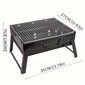 kokkupandav grill BBQ, 35x27x20cm, must hind ja info | Grillid | kaup24.ee