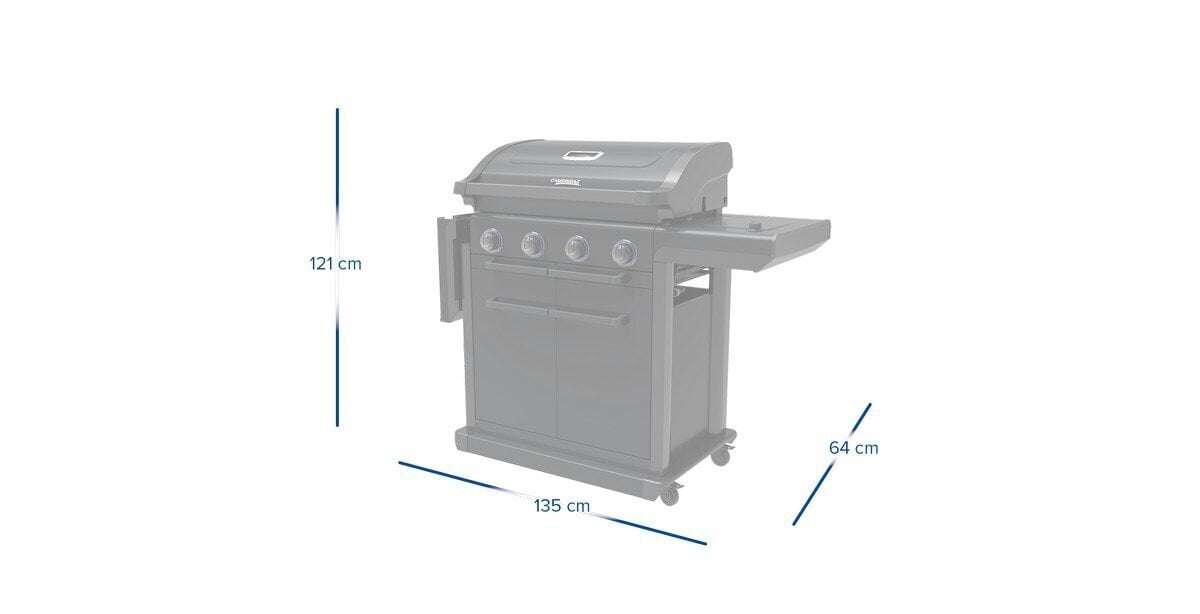 Gaasigrill Campingaz Onyx 4 S, 121x135x64, must цена и информация | Grillid | kaup24.ee