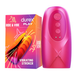 Стимулирующий массажер Durex Vibrating Stroker, розовый цвет цена и информация | Куклы / Мастурбаторы | kaup24.ee