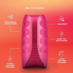 Стимулирующий массажер Durex Vibrating Stroker, розовый цвет цена и информация | Куклы / Мастурбаторы | kaup24.ee