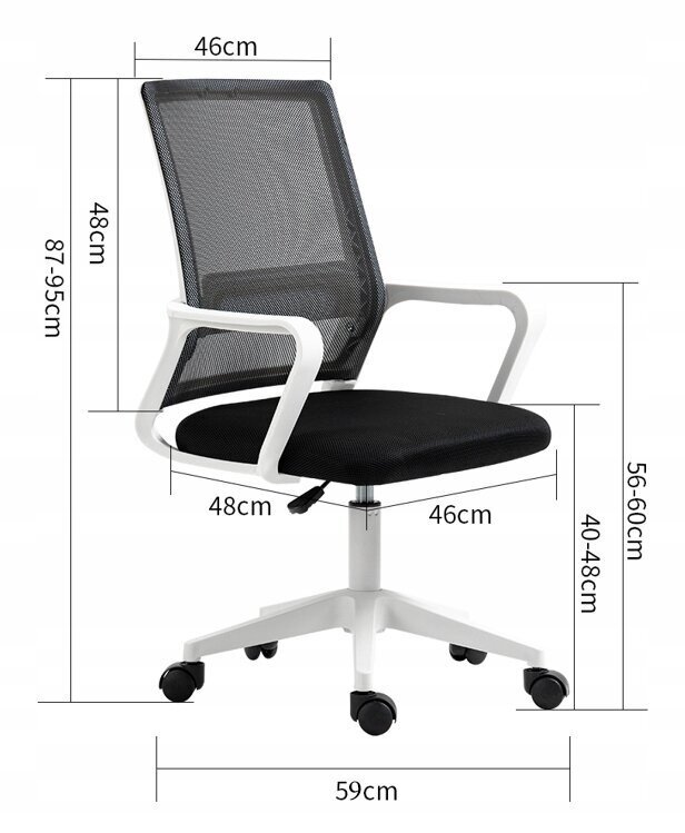 Kontoritool, StandHeiz, must hind ja info | Kontoritoolid | kaup24.ee