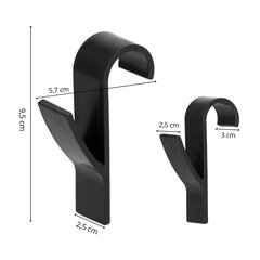 Riidenagi Springos HA5210 9,5 x 2,5 x 2,5 cm, 2 tk hind ja info | Riidepuud ja -kotid | kaup24.ee