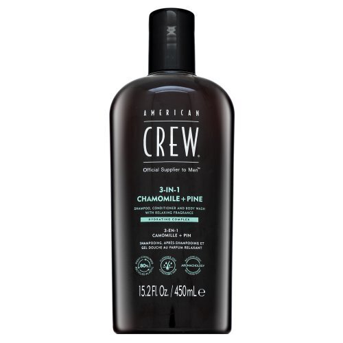 Juuksešampoon 3in1 American Crew Chamolie + Pine, meestele, 450 ml цена и информация | Šampoonid | kaup24.ee