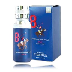 Tualettvesi Beverly Hills Polo Club Men Sport Eight EDT meestele, 100 ml hind ja info | Meeste parfüümid | kaup24.ee