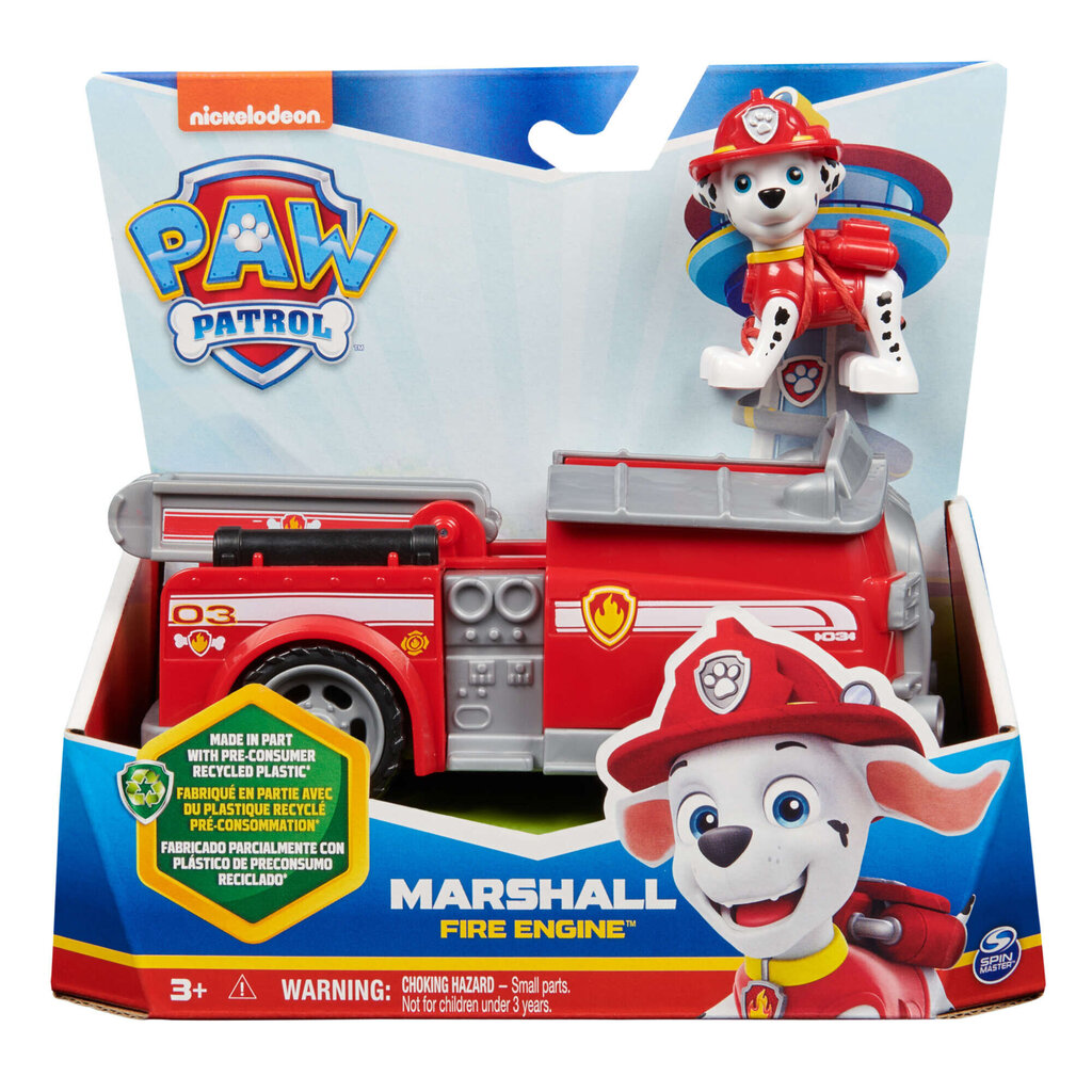 Marshall tuletõrjeauto Paw Patrol 2in1 koos ökofiguuriga цена и информация | Poiste mänguasjad | kaup24.ee