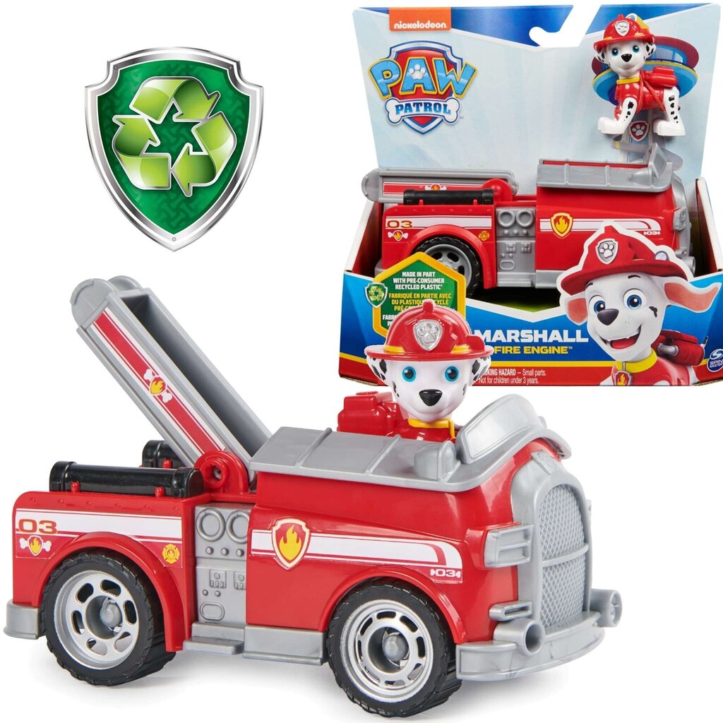 Marshall tuletõrjeauto Paw Patrol 2in1 koos ökofiguuriga hind ja info | Poiste mänguasjad | kaup24.ee