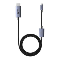 Adapter USB-C - DP Baseus 8K 1,5m (black) цена и информация | Адаптер Aten Video Splitter 2 port 450MHz | kaup24.ee