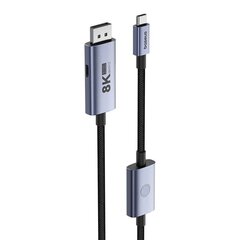 Adapter USB-C - DP Baseus 8K 1,5m (black) цена и информация | Адаптеры и USB-hub | kaup24.ee