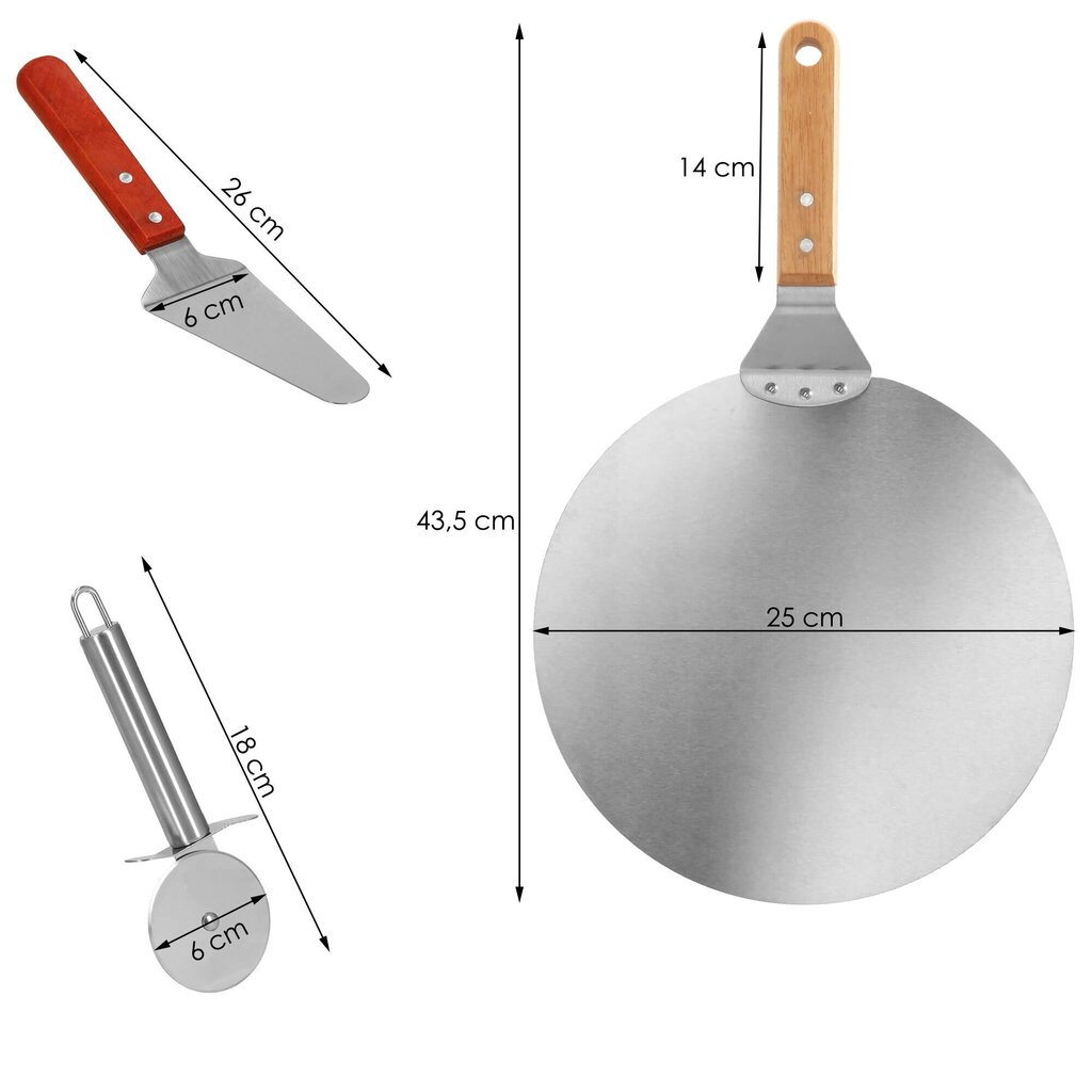 Pitsa küpsetamise komplekt KI0061 hind ja info | Köögitarbed | kaup24.ee